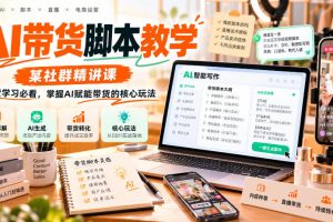 带货脚本课目录只有一条视频