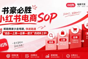 书豪必胜小红书电商sop,帮助商家少走弯路,快速跑通”选品—上架—出…