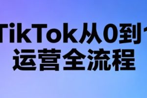 绿洲·TikTok从0到1运营全流程（更新8月）