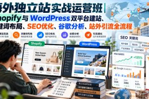 美迪电商-海外独立站实战运营班｜Shopify与WordPress双平台建站、关键…