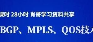 ISIS/BGP/MPLS v隧道/QOS技术精讲课程｜百度网盘+夸克+迅雷