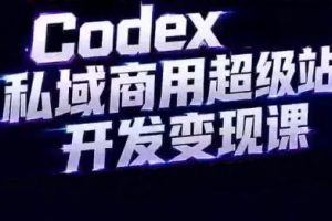 千梦同学·codex私域商用超级站AI开发变现课（106期）｜百度/夸克/迅雷网盘