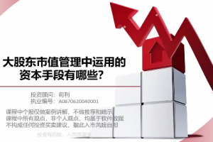 荀利老荀大股东市值管理:资本手段的具体应用