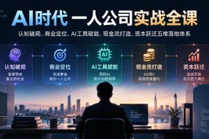 AI时代一人公司30堂实战课｜五维商业体系（百度网盘）