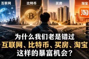 某社群付费文章：为什么我们老是错过互联网、比特币、买房、淘宝这样的…