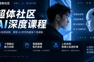超体社区AI深度课程，十倍输出能力训练，意图建模契约体系，人机协同思…