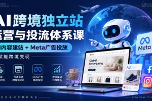 AI跨境独立站运营与投流体系课，25节全