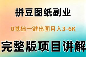 AI拼豆图纸副业，0基础一键出图零库存