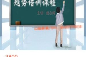 赵心纯《趋势班课程讲解》原价3800元