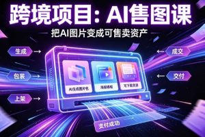 跨境项目:AI售图课,虚拟产品