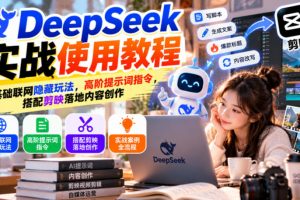 DeepSeek实战使用教程｜基础联网隐藏玩法，高阶提示词指令，搭配剪映落…