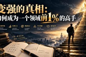 付费文章：如何成为一个领域前1%的高手