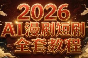 2026Ai漫剧短剧全套教程