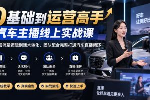 汽车直播话术与留资转化实战课