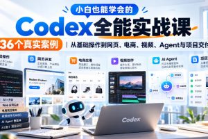 小白也能学会的Codex全能实战课|36个真实案例,从基础操作到网页、电…