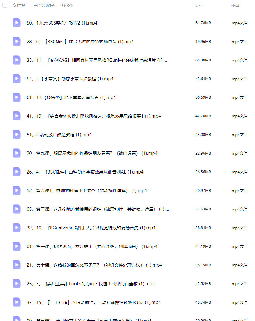 影像社PR全能风格剪辑系统班【画质高清只有视频】