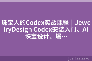 珠宝人的Codex实战课程｜JewelryDesign Codex安装入门、AI珠宝设计、爆…