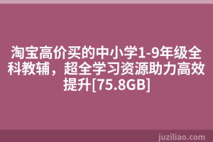 淘宝高价买的中小学1-9年级全科教辅，超全学习资源助力高效提升[75.8GB]