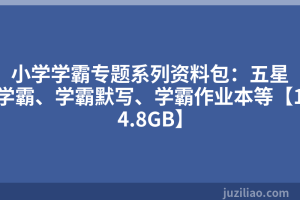 小学学霸专题系列资料包：五星学霸、学霸默写、学霸作业本等【14.8GB】