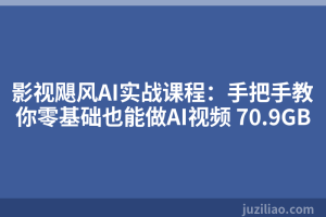 影视飓风AI实战课程：手把手教你零基础也能做AI视频 70.9GB