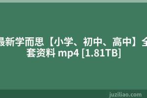 最新学而思【小学、初中、高中】全套资料 mp4 [1.81TB]